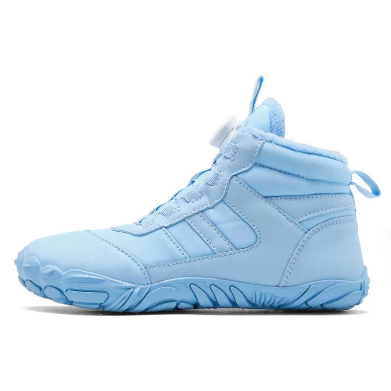 Bottines d’Hiver Unisexes Fourrées et Imperméables avec Fermeture Rotative