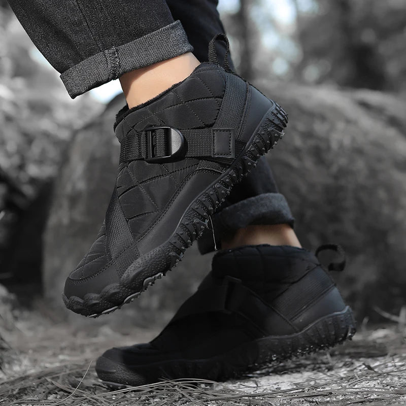 Bottes chaudes pour homme en cuir suédé – style britannique