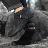 Bottes chaudes pour homme en cuir suédé – style britannique