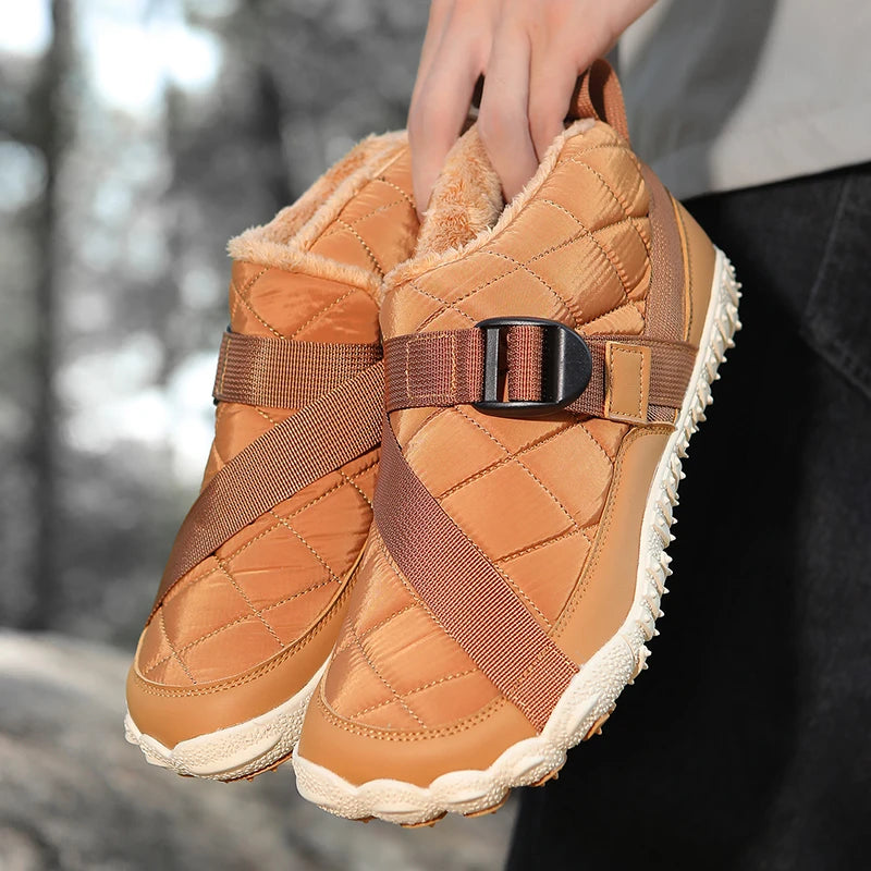 Bottes chaudes pour homme en cuir suédé – style britannique