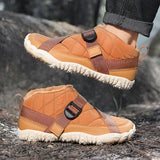 Bottes chaudes pour homme en cuir suédé – style britannique