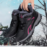 Bottines d’Hiver Hautes avec Doublure Coton Velours et Semelle Antidérapante pour Femmes et Hommes