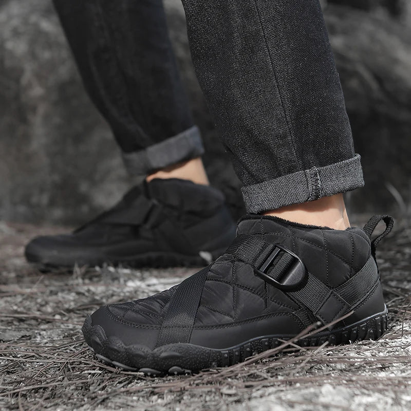 Bottes chaudes pour homme en cuir suédé – style britannique