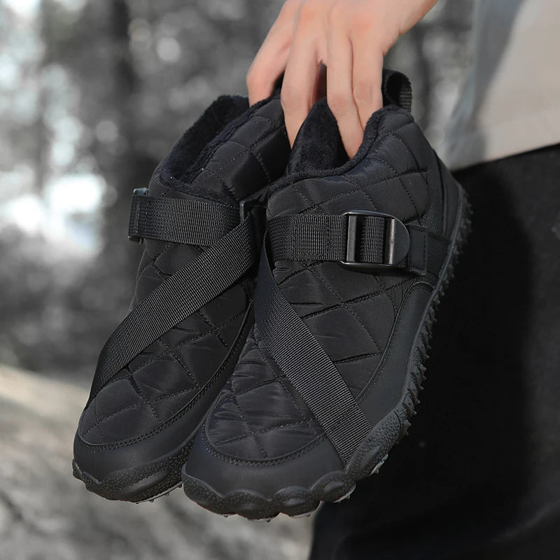 Bottes chaudes pour homme en cuir suédé – style britannique