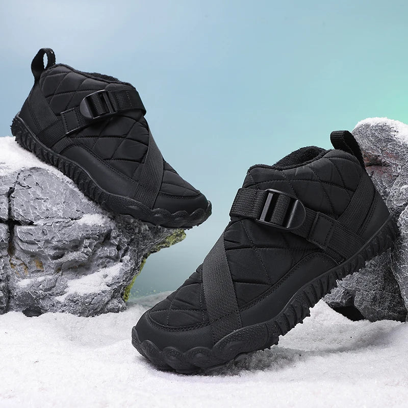 Bottes chaudes pour homme en cuir suédé – style britannique