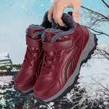 Bottines d’Hiver Hautes avec Doublure Coton Velours et Semelle Antidérapante pour Femmes et Hommes