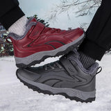 Bottines d’Hiver Hautes avec Doublure Coton Velours et Semelle Antidérapante pour Femmes et Hommes