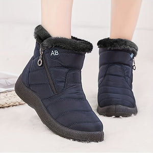 bottines d'hiver avec doublure en fausse fourrure