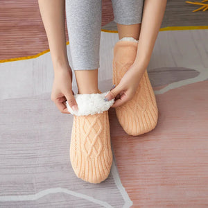 Chaussons-Chaussettes Thermiques Antidérapants Doublés