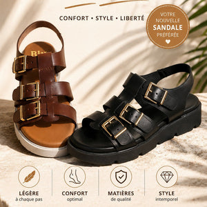 Sandales confortables à boucles