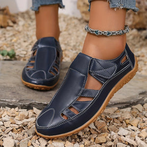 Sandales d'été en cuir décontractées pour femmes
