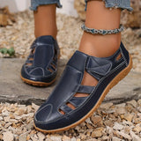 Sandales d'été en cuir décontractées pour femmes