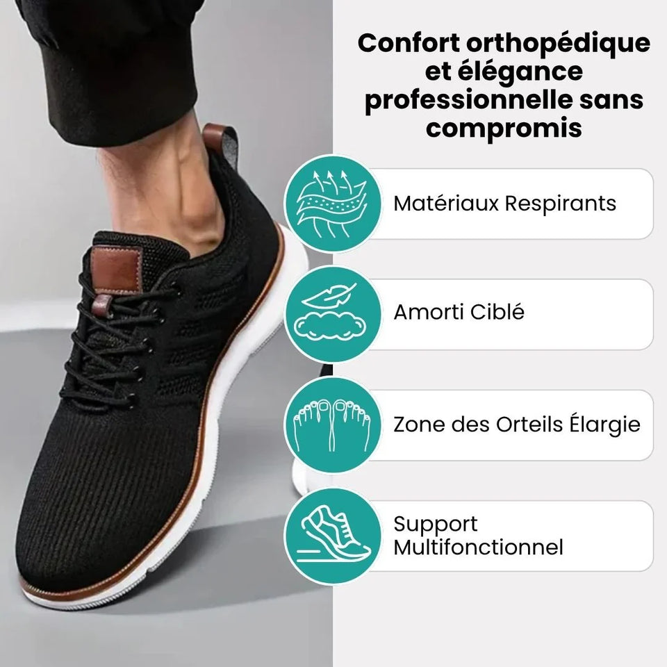 Baskets homme en maille respirante à lacets – Marche & sport