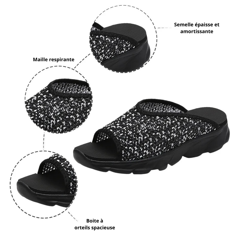 Baskets à semelle souple pour femme – Slip-on en maille ✅