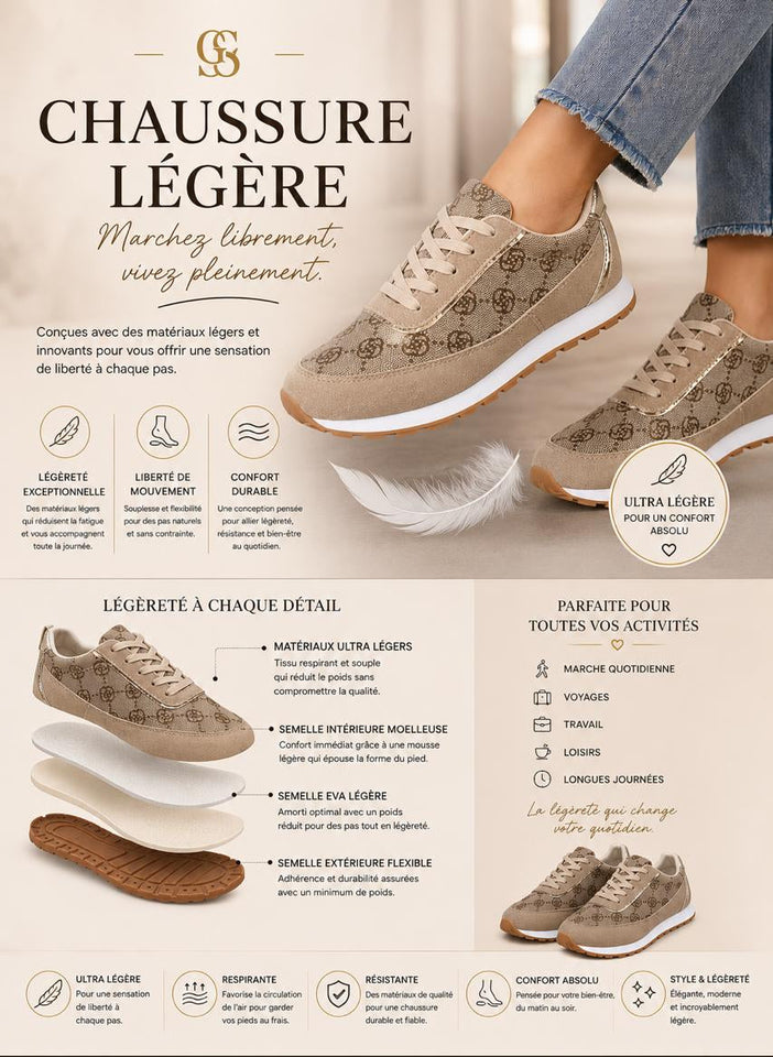 Sneakers Chic à Motif Monogramme