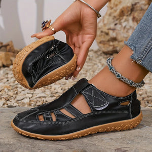 Sandales d'été en cuir décontractées pour femmes