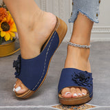 Sandales à talons compensés fleuries - Mode estivale - Plage - Vacances