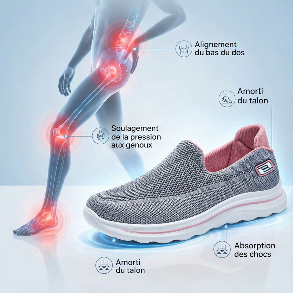 Baskets slip-on confortables et respirantes unisexe