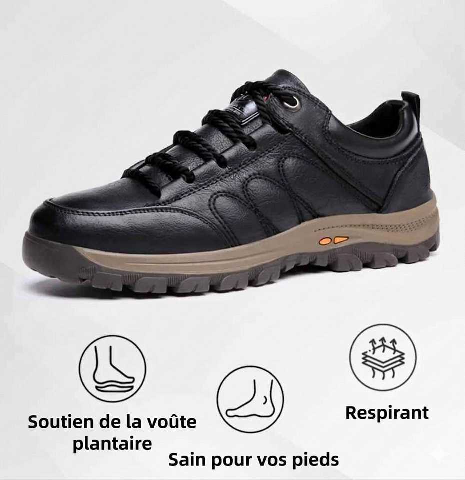 Chaussures de ville en coton à bout rond pour hommes