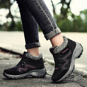 Bottines d'hiver en peluche chaudes pour femmes