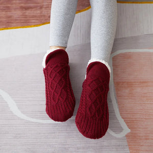 Chaussons-Chaussettes Thermiques Antidérapants Doublés