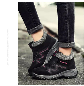Bottines d'hiver en peluche chaudes pour femmes