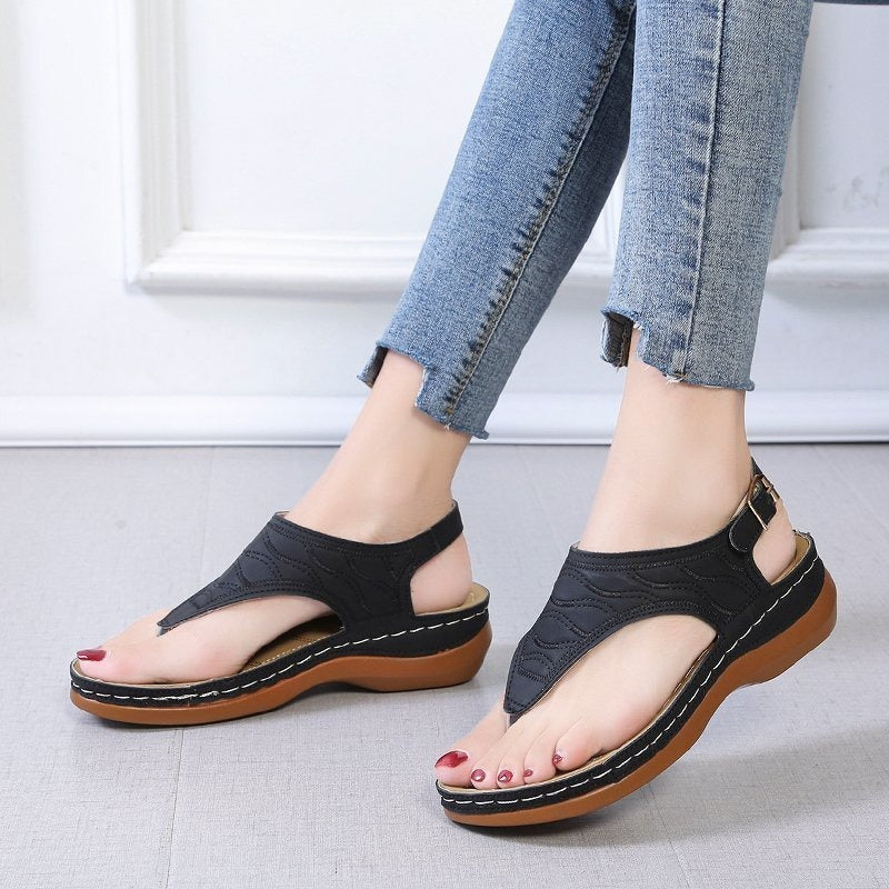 Sandales à lanières et bout ouvert pour femmes
