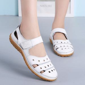 Sandales en cuir respirantes pour femmes