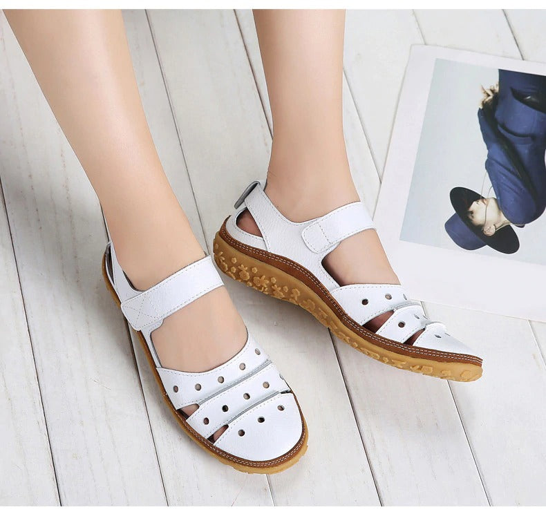 Sandales en cuir respirantes pour femmes