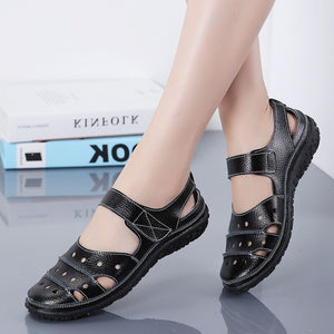 Sandales en cuir respirantes pour femmes