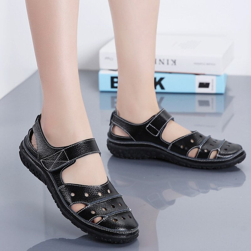 Sandales en cuir respirantes pour femmes
