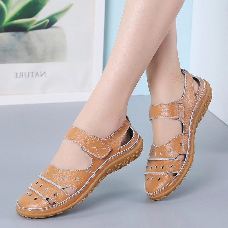 Sandales en cuir respirantes pour femmes