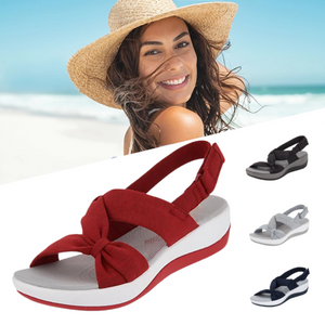 Sandales compensées à nœuds pour femmes